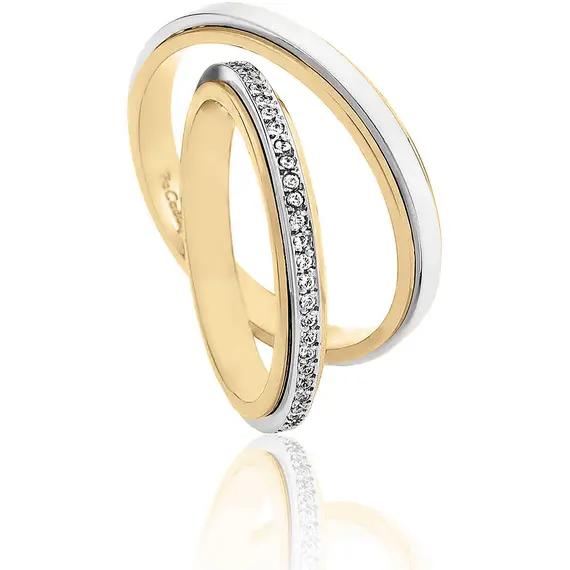 FACADORO Wedding Ring With Pattern Gold K14 WR-58WG