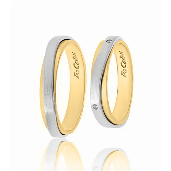 FACADORO Wedding Ring With Pattern Gold K14 WR-72WG