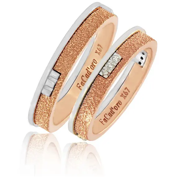 FACADORO Wedding Ring With Pattern Gold K14 WWR-91WRG