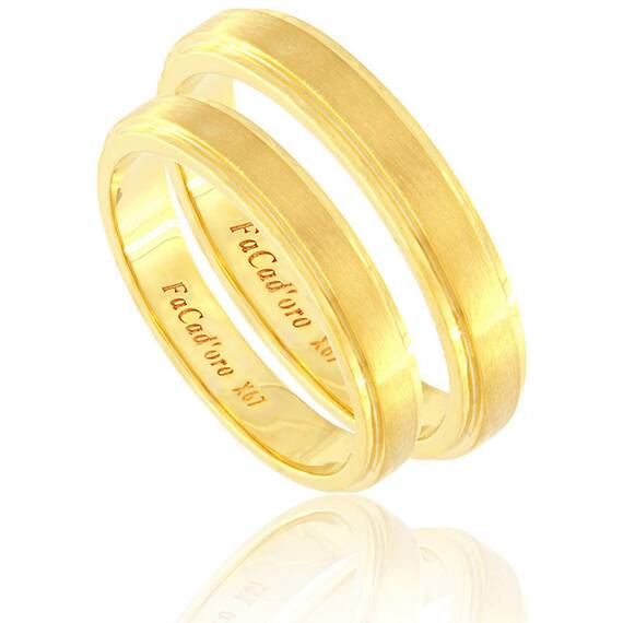 FACADORO Wedding Ring With Pattern Gold K14 WR-97G