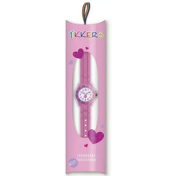 TIKKERS Girls Pink Strap Time Teacher TK0003, image 4