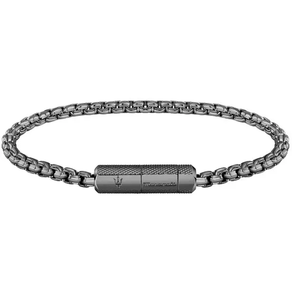 MASERATI Μαύρο Βραχιόλι Από Ανοξείδωτο Ατσάλι 21.5cm JM223ATK23