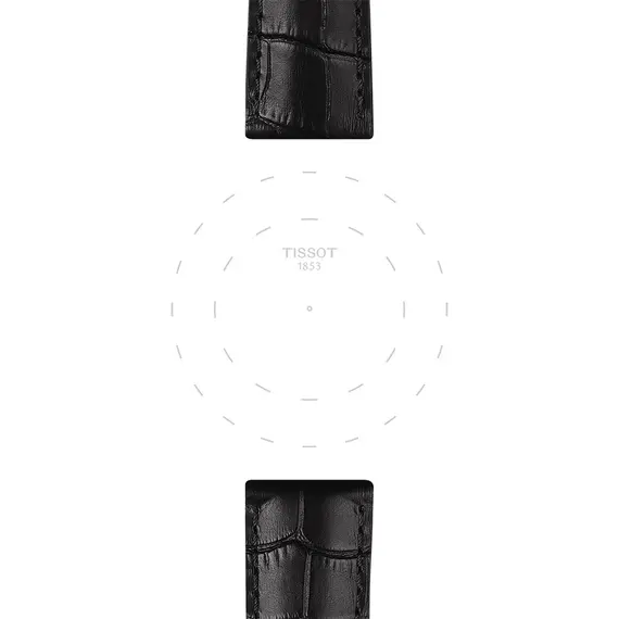 TISSOT Αυθεντικό Μαύρο Δερμάτινο Λουράκι 22/20 T852041653, image 2
