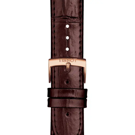TISSOT Αυθεντικό Καφέ Δερμάτινο Λουράκι 20/18 T852043014