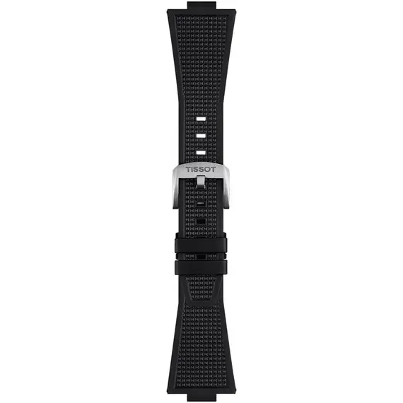 TISSOT Αυθεντικό Μαύρο Καουτσούκ Λουράκι Για PRX 12mm T852048462, image 2