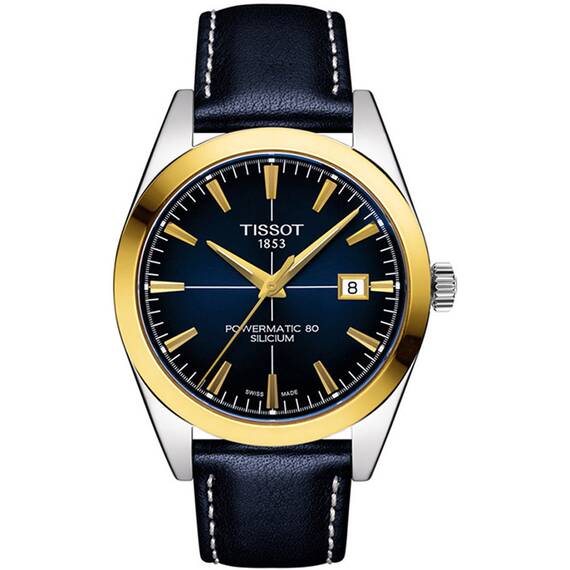 TISSOT Gentleman Powermatic 80 Silicium Solid 18K Gold Bezel T9274074604101