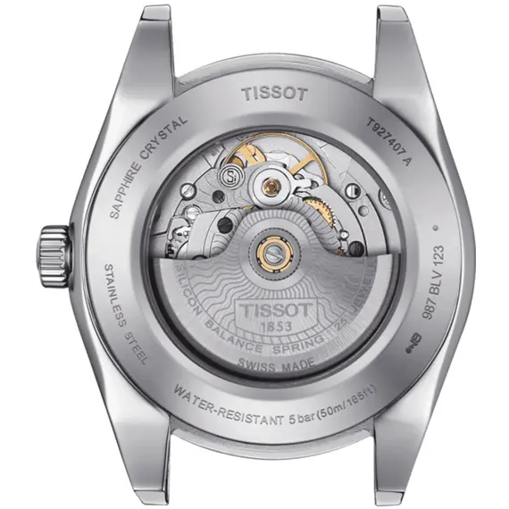 TISSOT Gentleman Powermatic 80 Silicium Solid 18K Gold Bezel T9274074604101, image 2