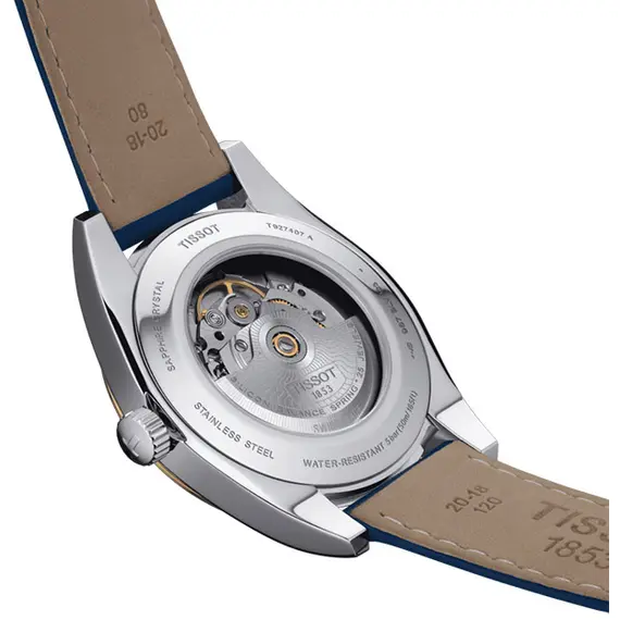 TISSOT Gentleman Powermatic 80 Silicium Solid 18K Gold Bezel T9274074604101, image 4