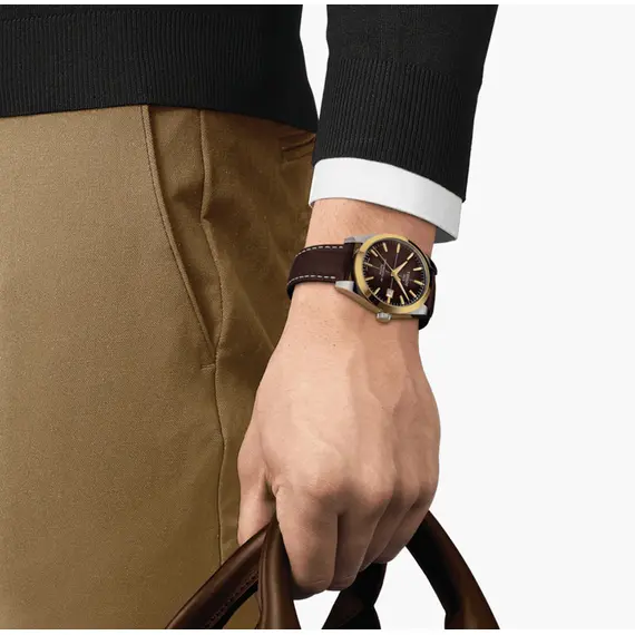 TISSOT Gentleman Powermatic 80 Silicium Solid 18K Gold Bezel T9274074629101, image 2