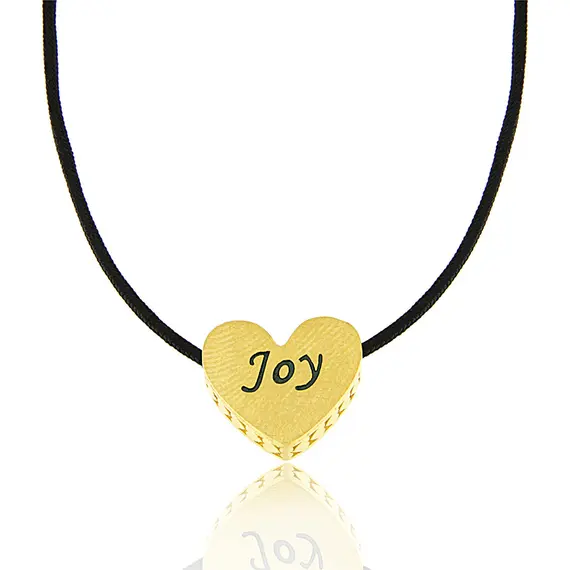 FACADORO Κολιέ Γούρι Επίχρυσο Από Ασήμι 925 GI-024013-JOY