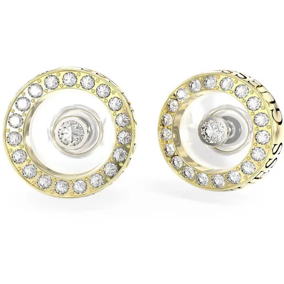 GUESS STEEL Bond Χρυσά Σκουλαρίκια Με Ζιργκόν JUBE03256JWRHYGT-U