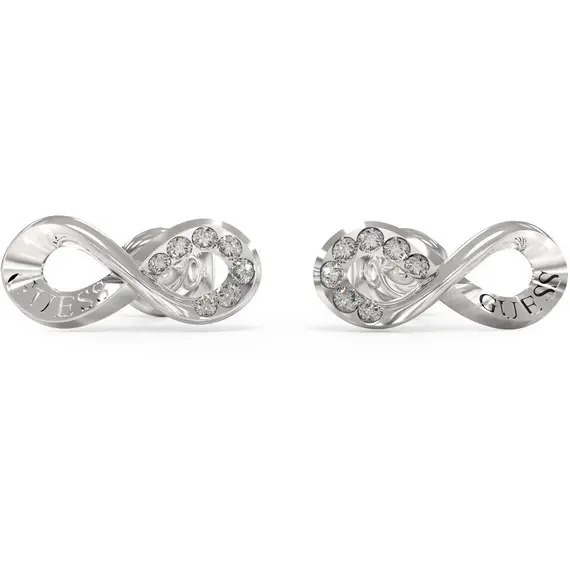 GUESS STEEL Endless Dream Ασημένια Σκουλαρίκια Με Ζιργκόν JUBE03262JWRHT-U