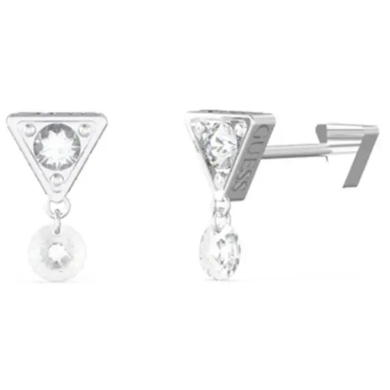 GUESS STEEL Crazy Ασημένια Σκουλαρίκια Με Ζιργκόν JUBE03304JWRHT-U