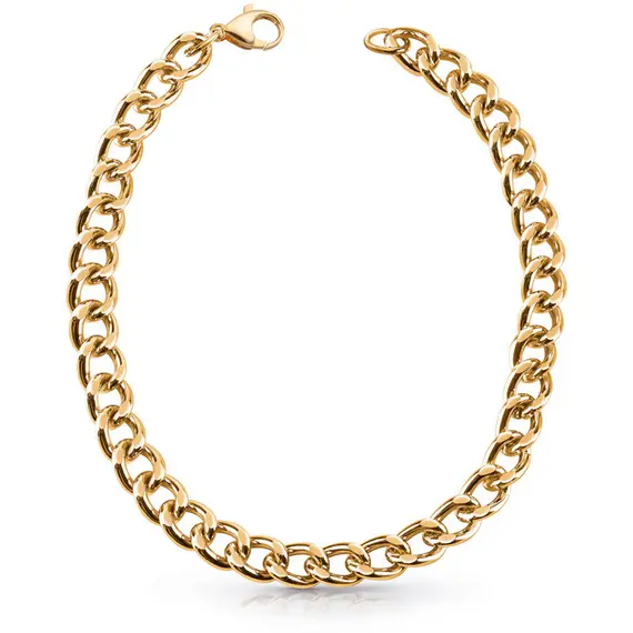 GUESS STEEL Enchainted Χρυσό Κολιέ Αλυσίδα 45.72cm JUBN01371JWYGT-U