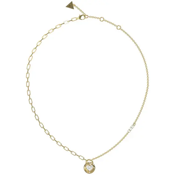 GUESS STEEL Rolling Hearts Χρυσό Κολιέ Με Ζιργκόν 40.64cm-45.72cm JUBN03350JWYGT-U