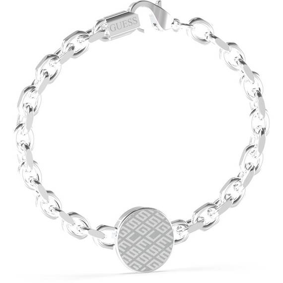 GUESS STEEL Kings Road Ασημένιο Βραχιόλι Από Ανοξείδωτο Ατσάλι 21cm JUXB03230JWSTL