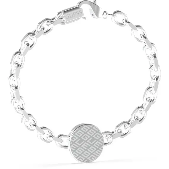 GUESS STEEL Kings Road Ασημένιο Βραχιόλι Από Ανοξείδωτο Ατσάλι 21cm JUXB03230JWSTL