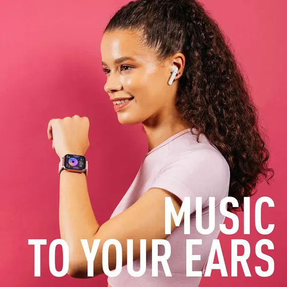 REFLEX ACTIVE Series 17 Wireless Earbuds Pink Silicon Strap RA17-2162-TWS, image 2