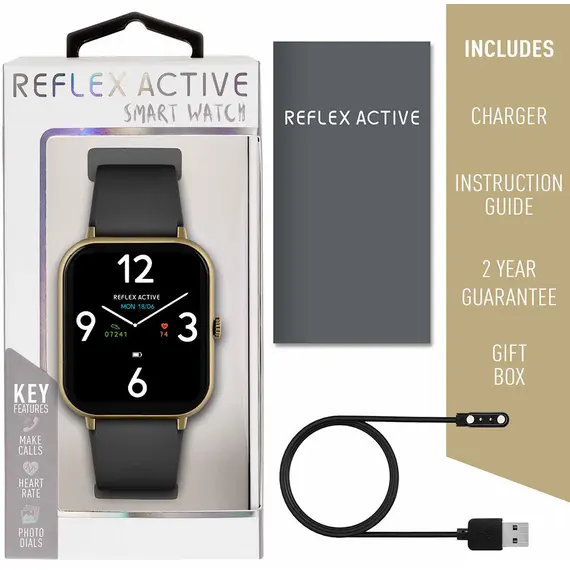 REFLEX ACTIVE Series 23 Black Silicon Strap RA23-2168, image 5
