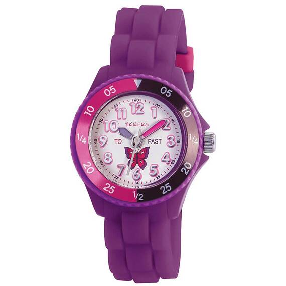 TIKKERS Girls Purple Strap Time Teacher TK0041