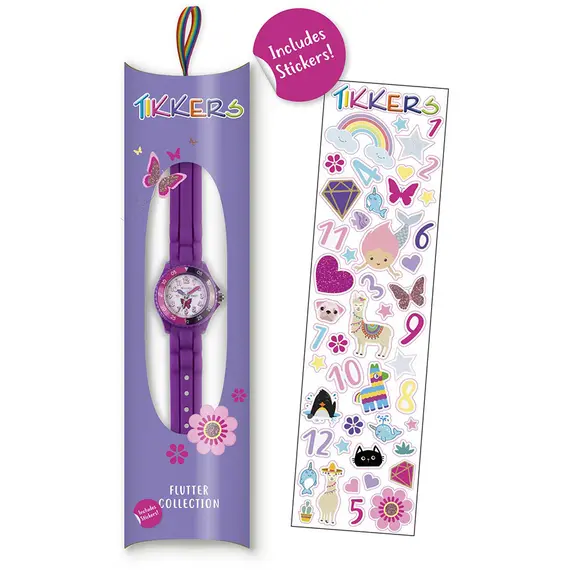TIKKERS Girls Purple Strap Time Teacher TK0041, image 5