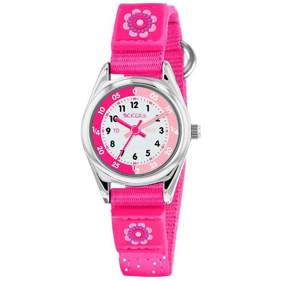 TIKKERS Girls Pink Strap Flower Set Με Αυτοκόλλητα TK0119