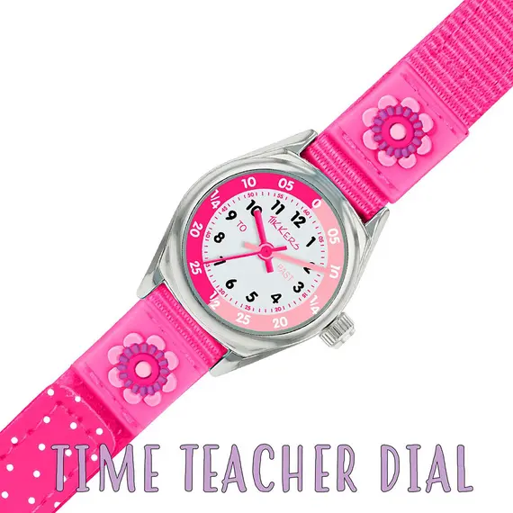 TIKKERS Girls Pink Strap Flower Set TK0119, image 3