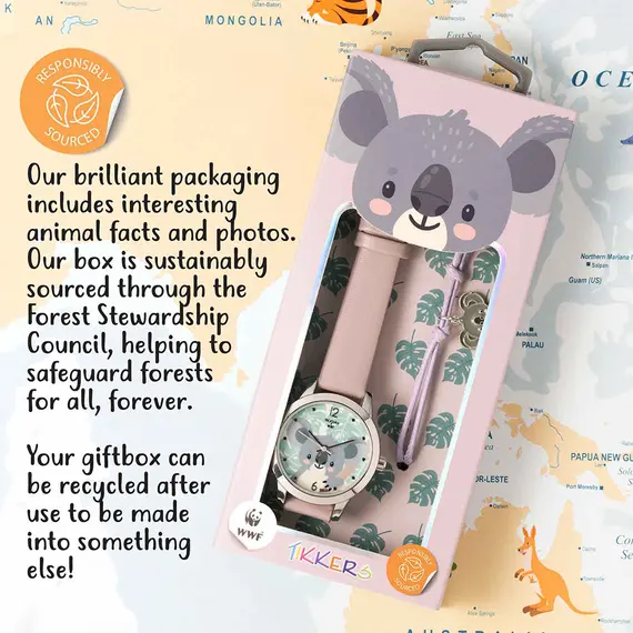 TIKKERS WWF Pink Strap Koala Set TKWWF001-SET, image 3
