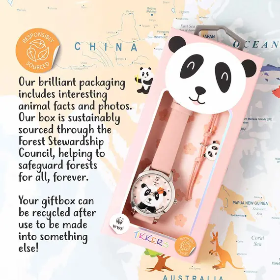 TIKKERS WWF Pink Strap Panda Set TKWWF002-SET, image 3