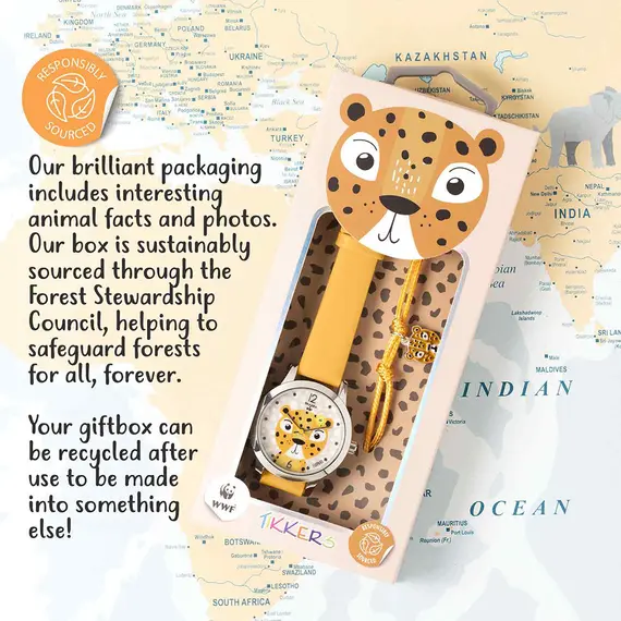 TIKKERS WWF Yellow Strap Leopard Set TKWWF005-SET, image 3