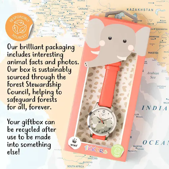 TIKKERS WWF Orange Strap Elephant TKWWF007, image 3