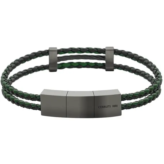 CERRUTI Strings Βραχιόλι Από Δέρμα Και Ανοξείδωτο Ατσάλι 20cm CIAGB0000903