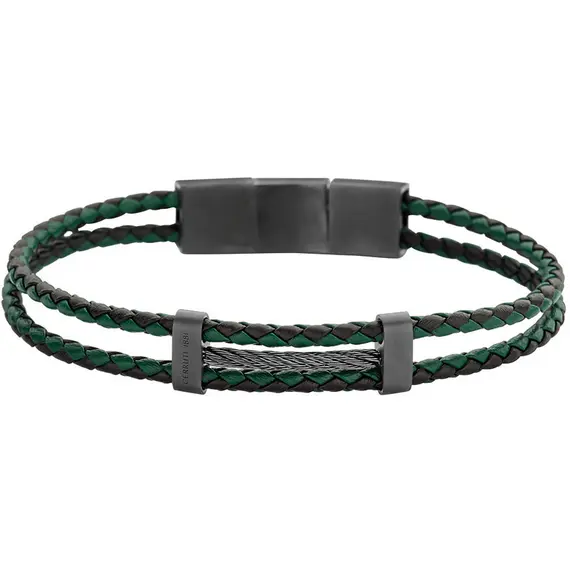 CERRUTI Strings Βραχιόλι Από Δέρμα Και Ανοξείδωτο Ατσάλι 20cm CIAGB0000903, image 2