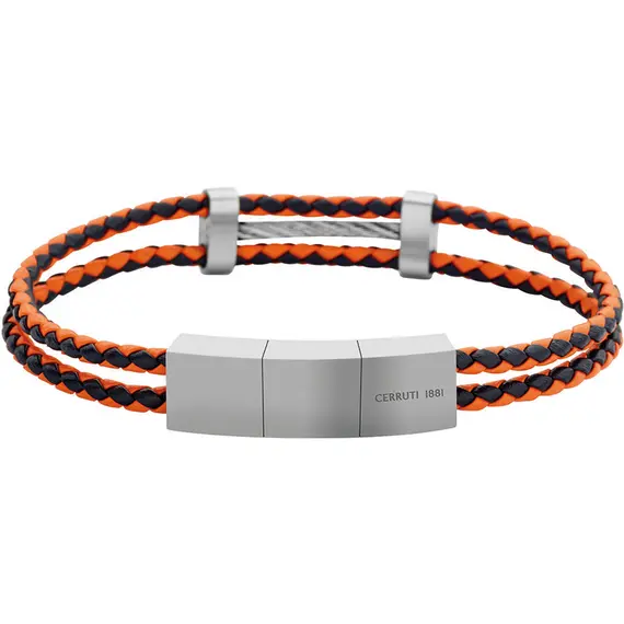 CERRUTI Strings Βραχιόλι Από Δέρμα Και Ανοξείδωτο Ατσάλι 20cm CIAGB0000904