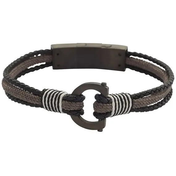 CERRUTI Cords Βραχιόλι Από Δέρμα Και Ανοξείδωτο Ατσάλι 20cm CIAGB0002103, image 2