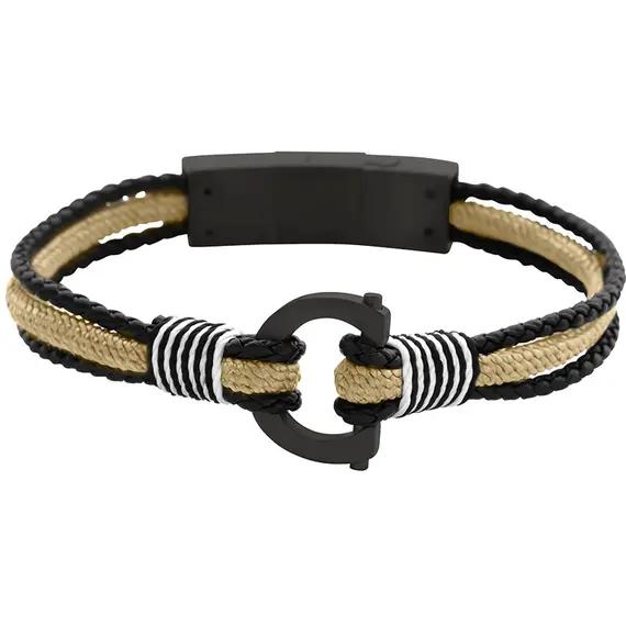 CERRUTI Cords Βραχιόλι Από Δέρμα Και Ανοξείδωτο Ατσάλι 20cm CIAGB0002104, image 2