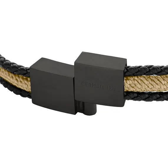 CERRUTI Cords Βραχιόλι Από Δέρμα Και Ανοξείδωτο Ατσάλι 20cm CIAGB0002104, image 3
