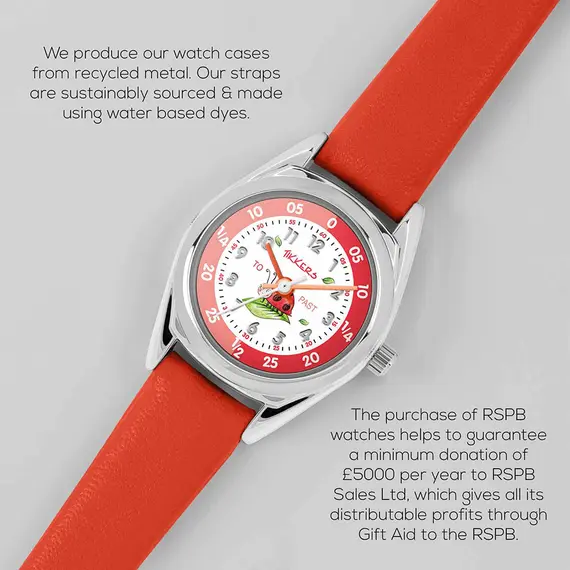 TIKKERS X RSPB Ladybird Red Strap TKRSPB08, image 2