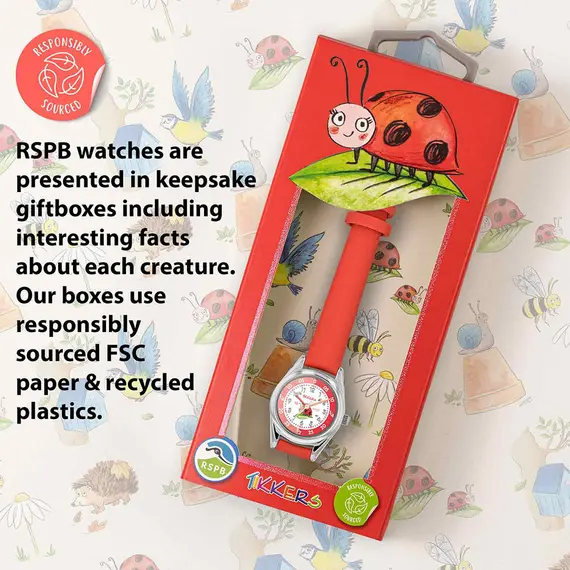 TIKKERS X RSPB Ladybird Red Strap TKRSPB08, image 4