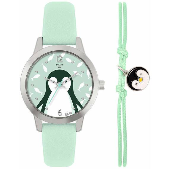 TIKKERS WWF Green Strap Penguin Set Με Βραχιόλι TKWWF004-SET