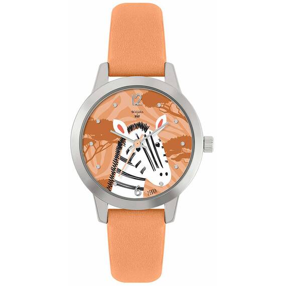 TIKKERS WWF Orange Strap Zebra TKWWF006