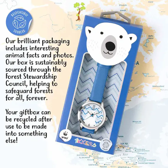 TIKKERS WWF Blue Strap Polar Bear TKWWF010, image 3