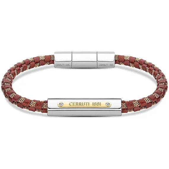 CERRUTI Crisp Βραχιόλι Από Δέρμα Και Ανοξείδωτο Ατσάλι CIAGB2128501
