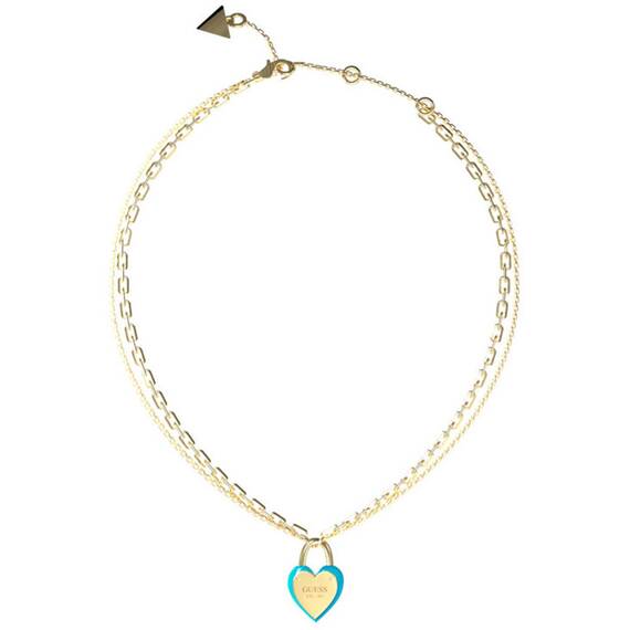 GUESS STEEL All You Need Is Love Χρυσό Κολιέ Με Καρδιά 40.64cm-45.72cm JUBN04204JWYGTQT-U