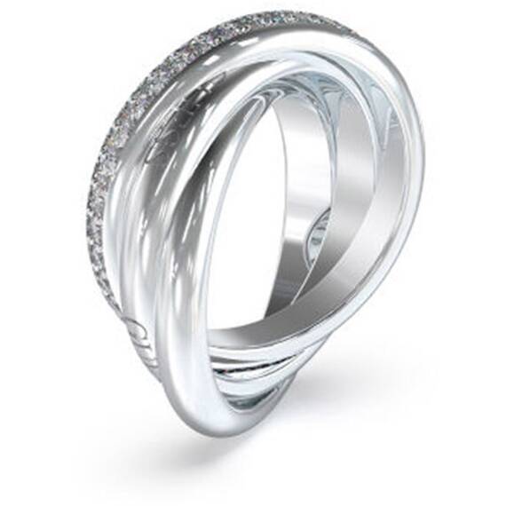 GUESS STEEL Perfect Ασημένιο Δαχτυλίδι Τρίβερο Με Ζιργκόν JUBR04067JWRH
