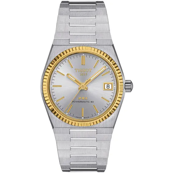 TISSOT PRX 35mm Powermatic 80 18K Gold Bezel T9312074103101