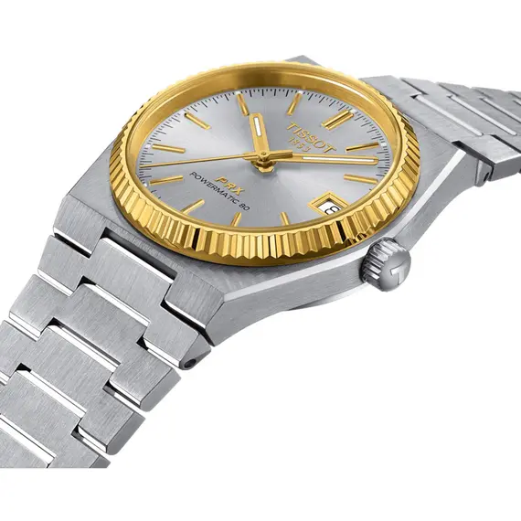 TISSOT PRX 35mm Powermatic 80 18K Gold Bezel T9312074103101, image 5