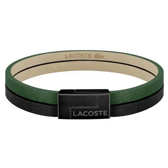 LACOSTE Traveler Βραχιόλι Από Δέρμα Και Ανοξείδωτο Ατσάλι 19cm 2040074