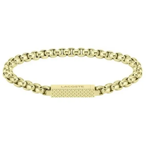LACOSTE L'Essentiel Βραχιόλι Χρυσό Από Ανοξείδωτο Ατσάλι 19cm 2040124