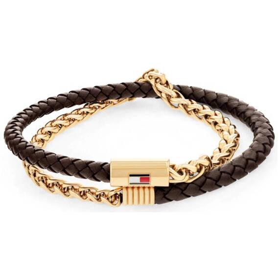 TOMMY HILFIGER Leather Stainless Steel Bracelet 2790563